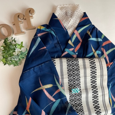 二部式夏着物(湖布セパレート着物)絽 化繊