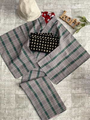 お洒落なチェック柄 セパレート着物
